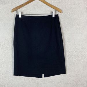 J. Crew Womens Wool The Pencil Skirt Black Size 4 Basic Office Wear‎